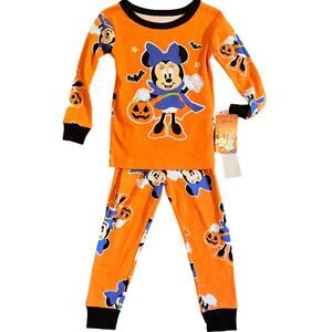 Disney's Minnie Mouse Vampire Minnie Halloween Cotton  Pajamas size 3T New